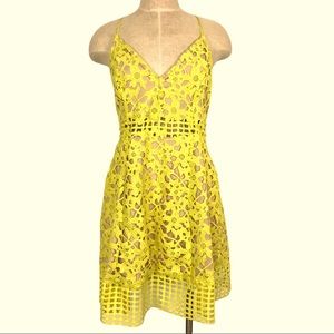 Lovers & Friends | Size S | Worn 1x | Yellow Bellini Cutout Lace Dress